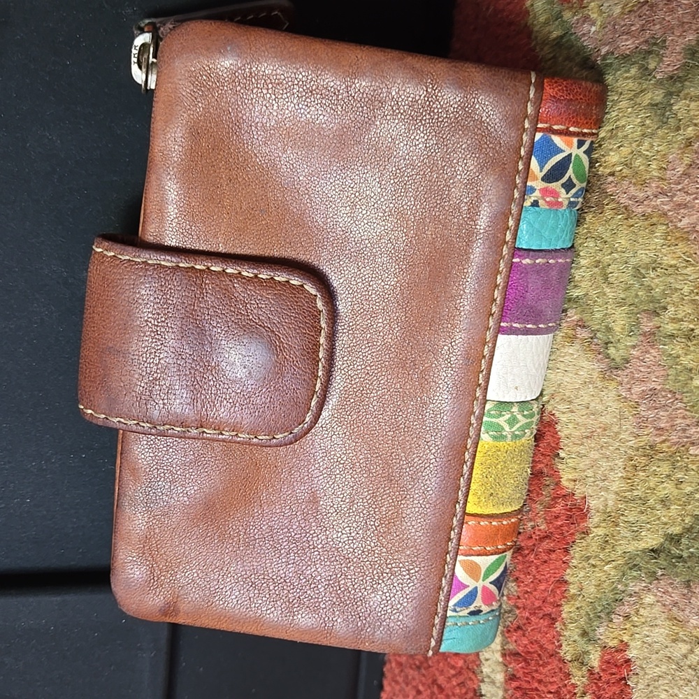 Fossil Emory Patchwork Leather Wallet - image 2